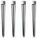 SOTECH Set de 4 pieds de table en forme de F, hauteur 745 mm, gris conique réglable 70-40 mm avec vis de serrage (sans perçage) pour table de cuisine, table de salle à manger, table de bureau