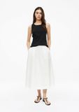s.Oliver Popeline midirok met steekzakken - Dames - Wit - Maat 36