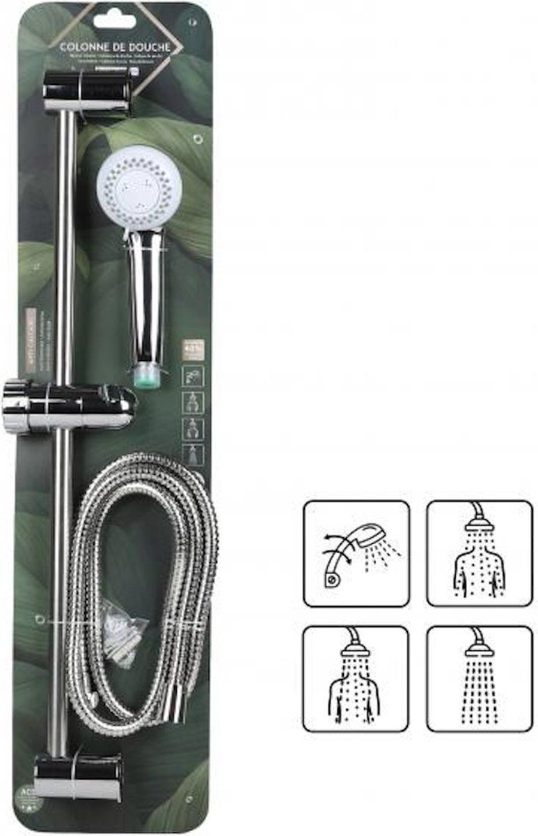 Naturn Living Douchekop met stang - Zilver