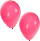 Bellatio Decorations party ballonnen - 50 stuks - roze - 27 cm