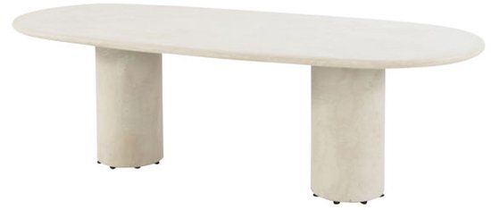 4 Seasons Outdoor Hampton dining tafel zand ovaal mortex 240x105 cm