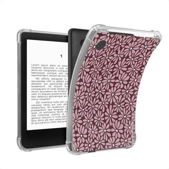 imoshion Ploonk B.V. Ereader Hoes - Geschikt voor Kobo Clara BW/Kobo Clara Colour - Siliconen - Bloom Love Blush
