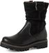 Tamaris - Dames - Enkellaarzen - Leer - Wol - Zwart - 40