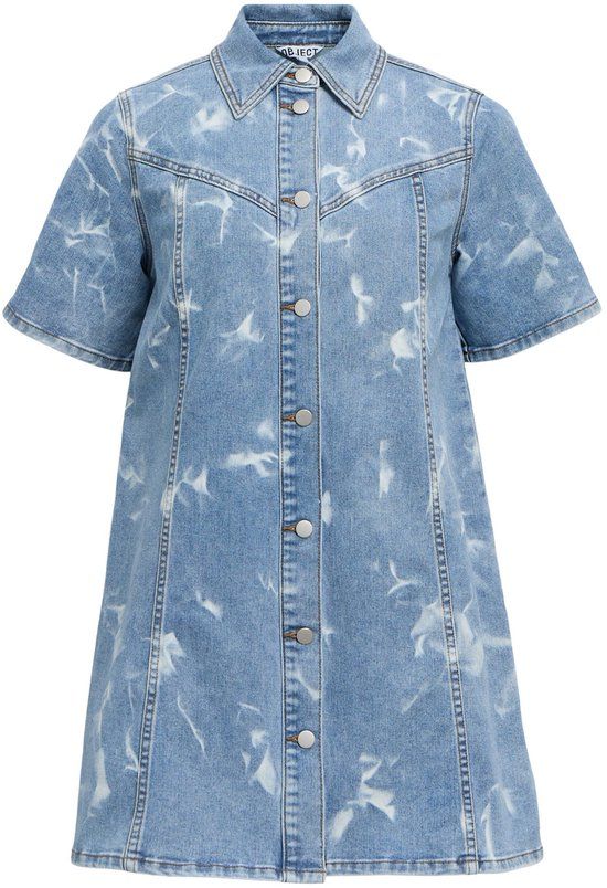 Object Denim jurk Bedrukt