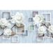 Papier peint panoramique fleurs 3D 195 cm x 122 cm