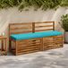 vidaXL 2-delige Bankkussens VUGHT 100% Polyester Turquoise
