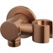 Wiesbaden Raccord de robinetterie murale avec support de douchette orientable - Rond - 1/2 pouce - Bronze brossé Cuivre
