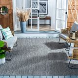 Safavieh Courtyard Collection Zwart en Beige Kortpolig Tapijt 122 x 122 cm