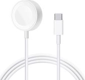 By Qubix Draadloze Oplader voor Apple Watch - 1 meter - USB-C - Type C - Magnetisch Horloge Oplaadstation - Wit