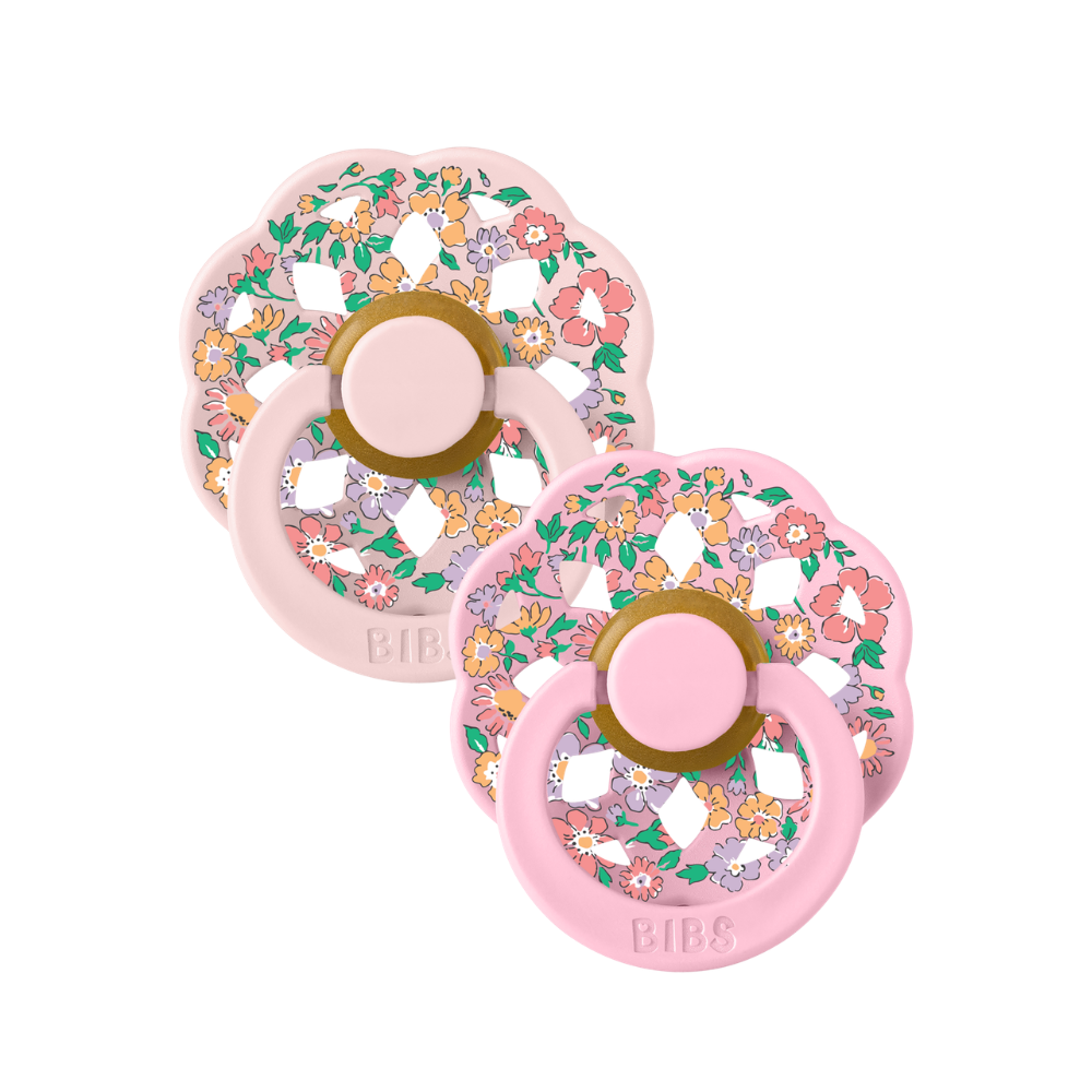 BIBS Fopspeen x Liberty Boheme Round Oscar Meadow Blossom Mix 6-12mnd 2st