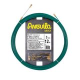 Anguila Max Kabelgeleiding, versterkte glasvezel, nylon, gemengde klemmen, groen, diameter 3 mm, 12 m