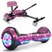 SISIGAD HY-A02C Hoverboard voor kinderen, 6,5 inch (16,5 cm) hoverboard met bluetooth en ledlicht, krachtige dubbele motor, cadeau voor kinderen, HY-A02C sterrenhemel blauw, HY-A02C lila hemel