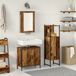 vidaXL Ensemble de meubles de salle de bain, 3 pièces, marron, 33 x 33 x 120,5 cm