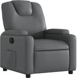 vidaXL Relaxfauteuil Grijs Kunstleer