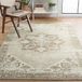 SAFAVIEH Tucson Traditioneel Perzisch tapijt, machinewasbaar, antislip, ideaal voor drukke ruimtes, laagpolig, salie en ivoor, 120 x 180 cm