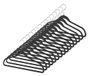 Whitmor Flocked Suit Hangers Set van 15 Zwart