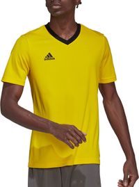 Adidas Entrada 22 Shirt Korte Mouw Heren - Geel / Zwart | Maat: XL