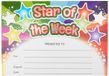 SuperStickers 'Star of the Week' Rainbow Sparkling Certificaten, A5-certificaten, 20 stuks