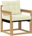 vidaXL Buitensofa Massief Acaciahout en Textilene Wit