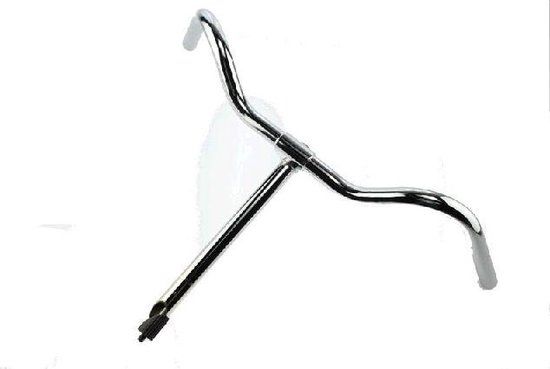 Humpert Stuur 30cm chroom vast - Zwart - Stadsfiets