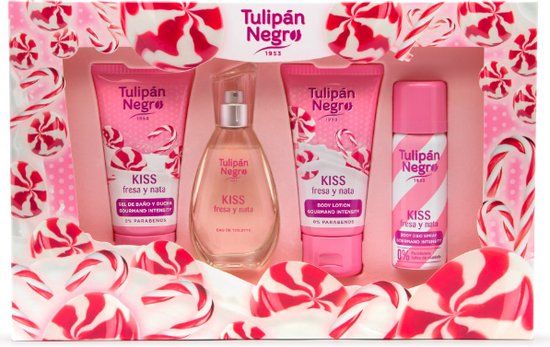 Tulipan Negro Kiss Fresa Y Nata Geschenkset - 4 stuks
