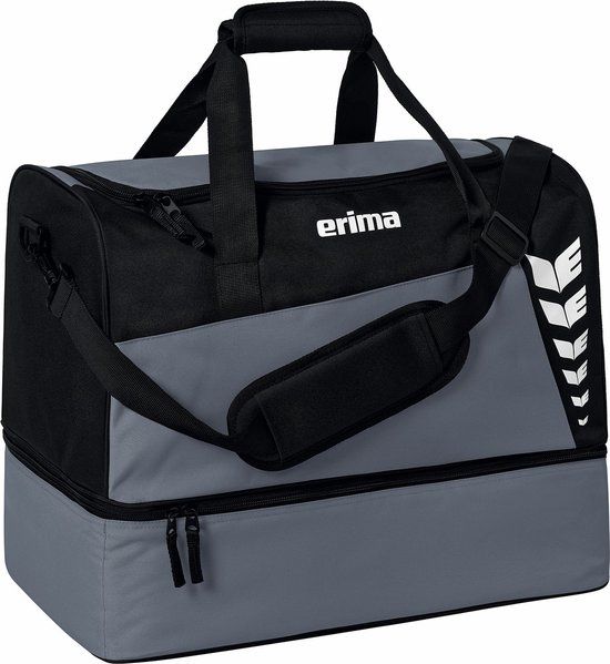 Erima Six Wings Sporttas - S - slate grey/zwart