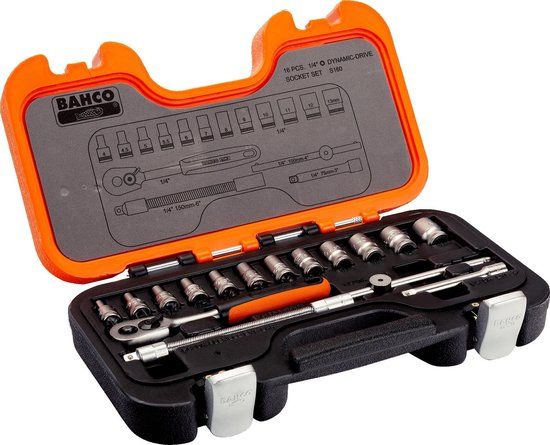 Bahco doppenset 1/4", 16-delig