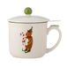Bloomingville Valentin mok, mok m/deksel en theezeef, groen, aardewerk, T10xH11 cm, 300 ml