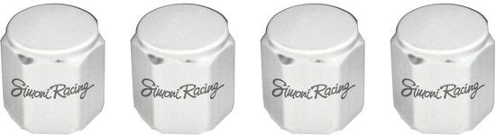 Simoni Racing Set ventielkapjes Arcade - Aluminium Wit