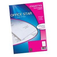 5-star Office OS43431, Wit, Rechthoek, Permanent, 105 x 39, A4, Papier