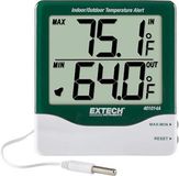 Extech 401014A - thermometer - display - binnen- en buitentemperatuur - grote aflezing - alarm