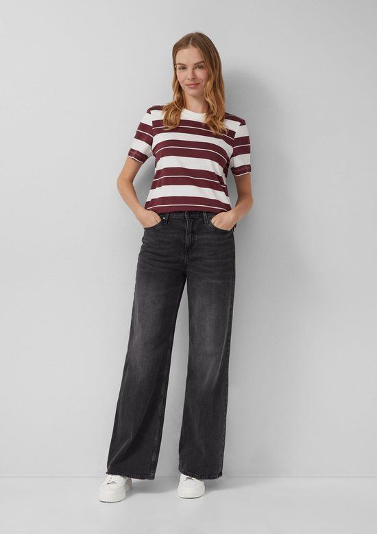 s.Oliver Jeans-Hose SURI W48 X L32 donkergrijs Bootcut Fit Katoen/Elastaan