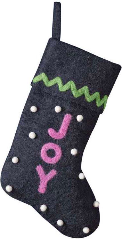 Ginger Ray - Vilten kerstsok Joy 42 cm x 20 cm