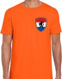 Bellatio Decorations EK / WK supporter T-shirt - heren - oranje - schild - Leeuw / vlag - Koningsdag M