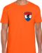 Bellatio Decorations EK / WK supporter T-shirt - heren - oranje - schild - Leeuw / vlag - Koningsdag M