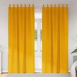 vidaXL Gordijnen 2 stuks Mosterdgeel 140 x 260 cm Fluweel