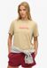 Superdry Country Club ruimvallend T-shirt Dames L Shaker Beige