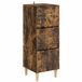vidaXL Ladekast Gerookt eiken 33 x 34,5 x 90 cm Bewerkt hout
