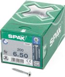Spax - Spaanplaatschroeven - Torx 30 Platkop - 6 x 50mm - Deeldraad - WIROX (200 stuks)