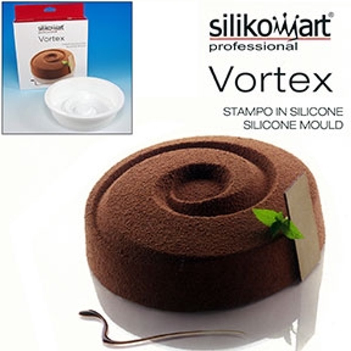 Silikomart Bavaroise / Bak Vorm "Vortex" Tortaflex Siliconen