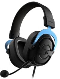 Newskill Sylvanus PRO Gaming-hoofdtelefoon met 7.1 surround-geluid, verwisselbare oorkussens en afneembare microfoon, zwart/blauw