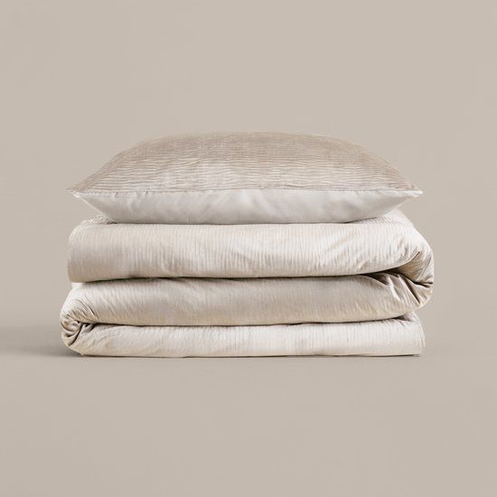 Sleeptime Velvet Cartier Dekbedovertrek - 140x200/220 cm - Creme