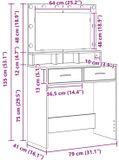 vidaXL Kaptafel Oudhout 79 x 41 x 135 cm
