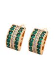 Gaya Earrings Rose Gold Green