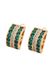 Gaya Earrings Rose Gold Green