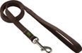 Hunter Looplijn Nylon Soft Bruin - Hondenriem - 100x2 cm