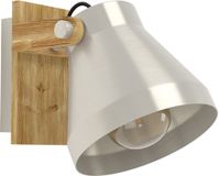 EGLO Cawton Spot - E27 - 16 cm - Grijs|Bruin - Staal|Hout