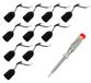 NCC-Licht 10 x bouwfitting lampfitting renovatie fitting E27 zwart + fasetester (zwart E27 met kroonluchter klem)