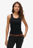 Superdry Athletic Essentials hemdtopje met kanten rand - Dames - Zwart - S/M