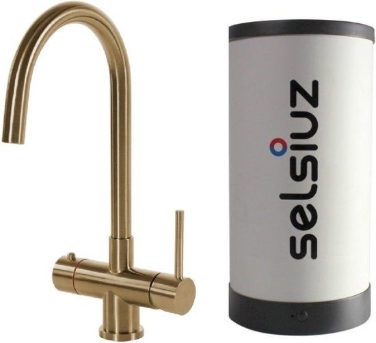 Selsiuz kranen Selsiuz Rond Gold / Goud met Single boiler